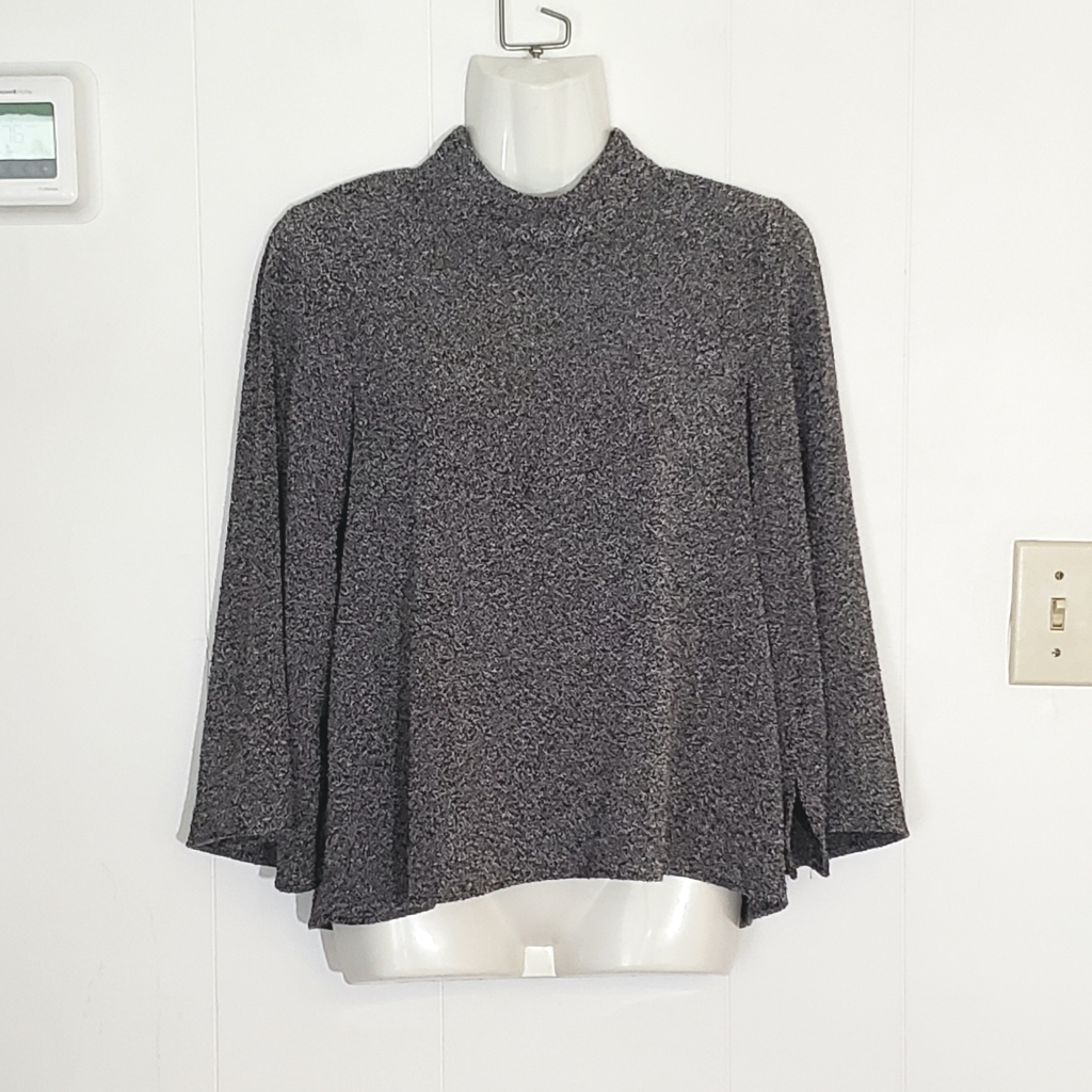 Zara Tweed Mock Neck Top Nwt